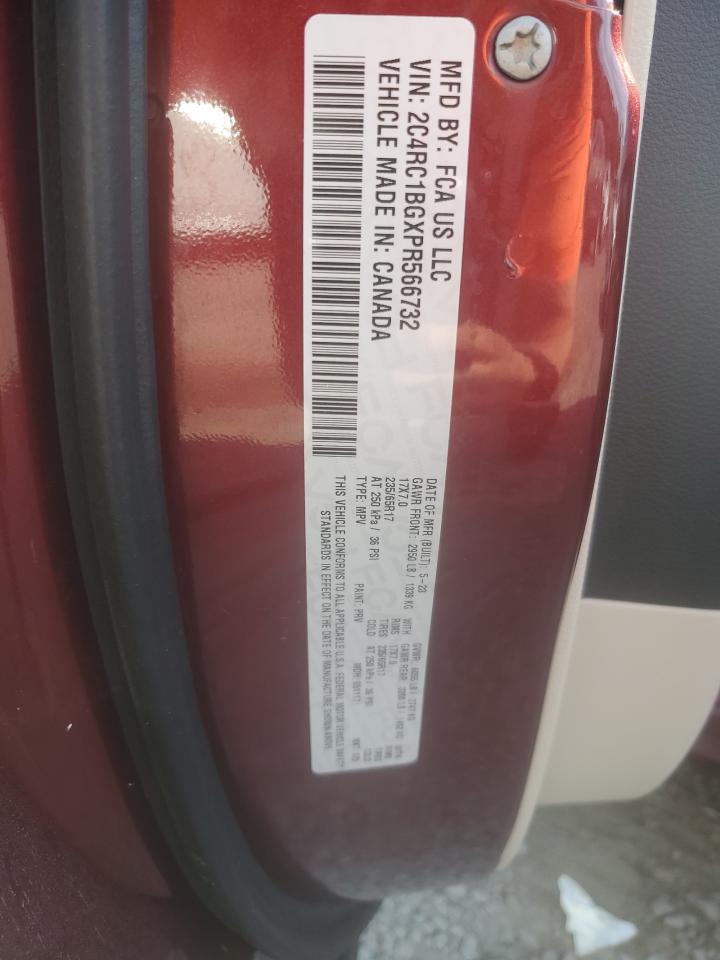 2023 CHRYSLER PACIFICA TOURING L VIN:2C4RC1BGXPR566732