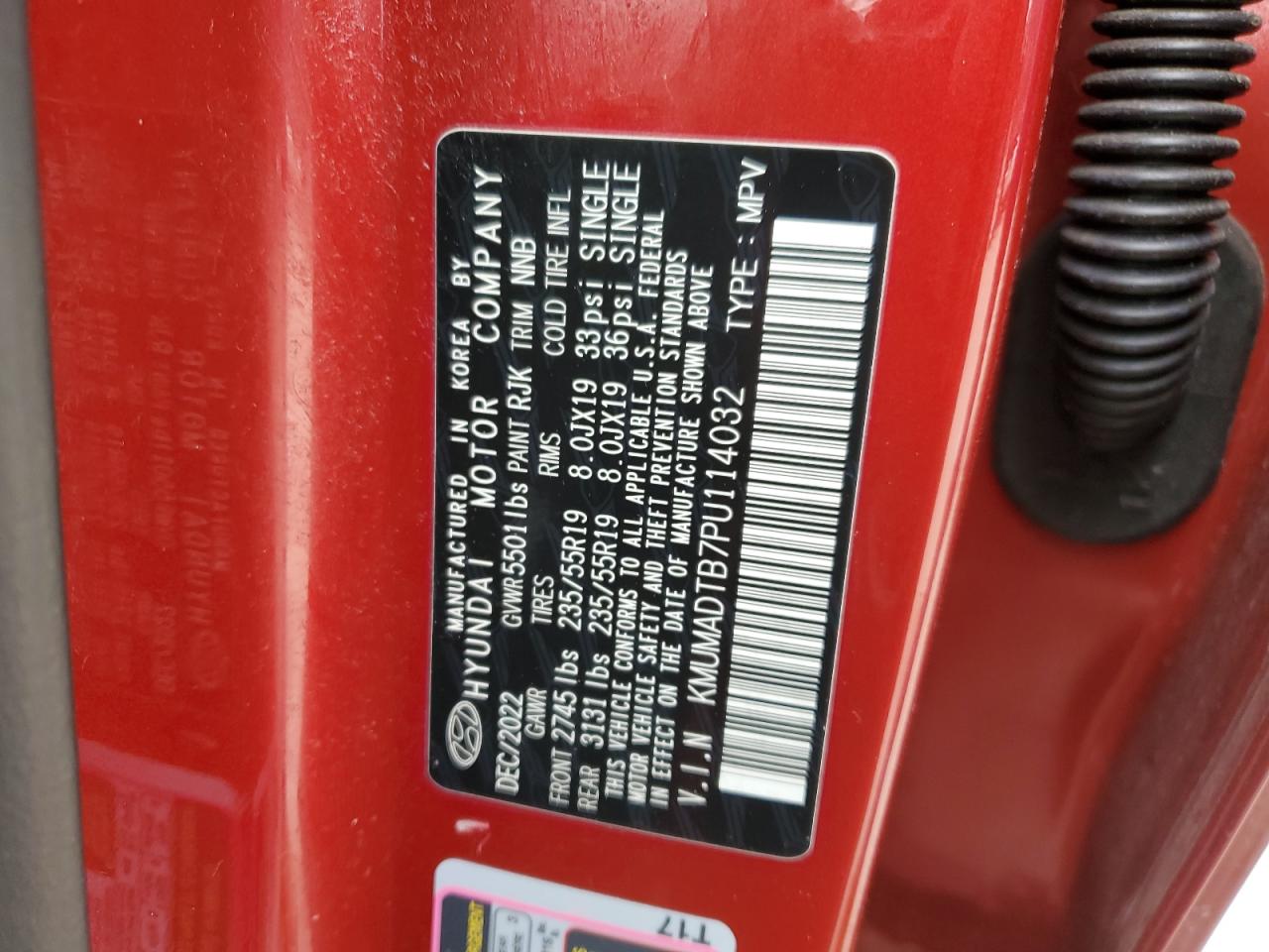 2023 GENESIS GV70 BASE VIN:KMUMADTB7PU114032