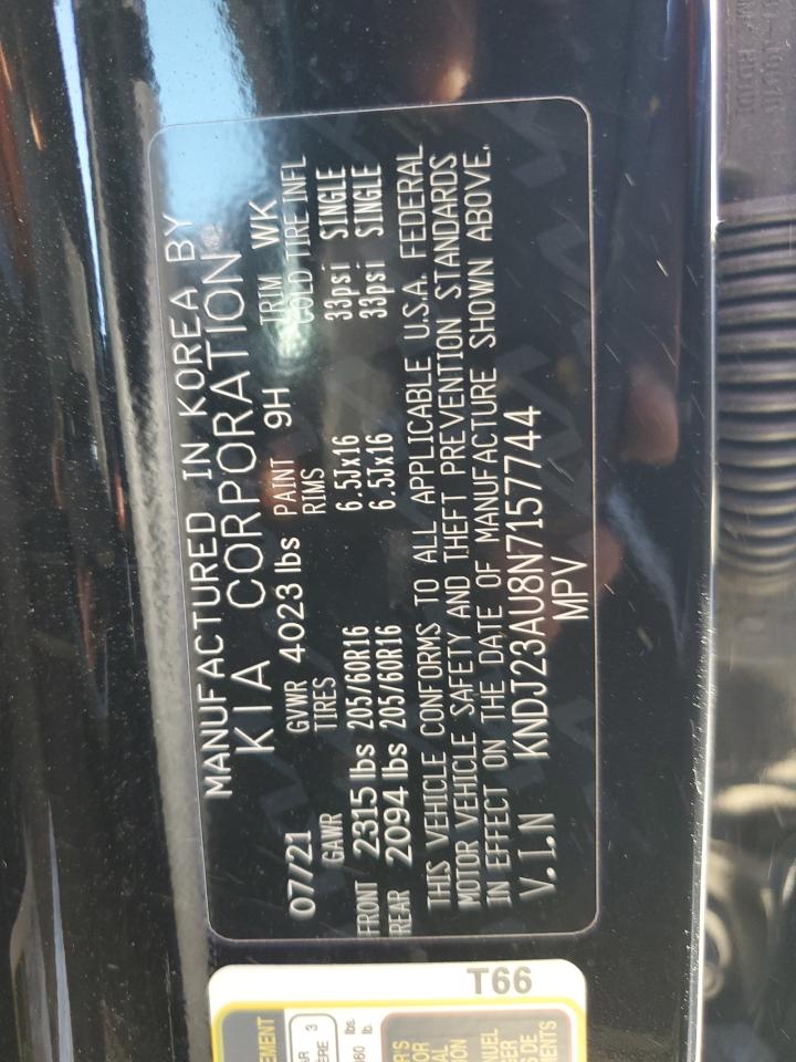 2022 KIA SOUL LX VIN:KNDJ23AU8N7157744