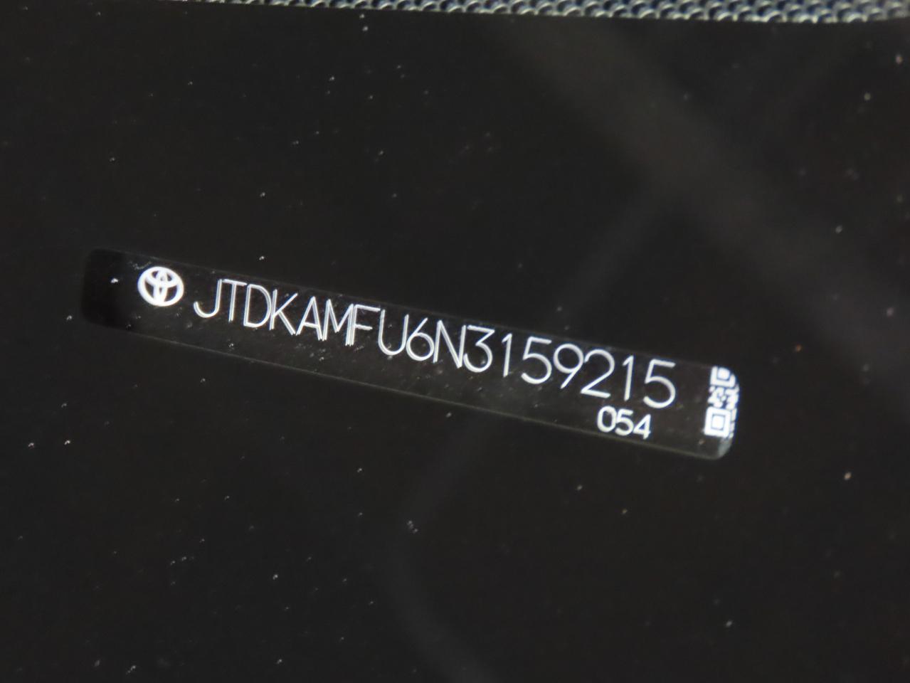 2022 TOYOTA PRIUS NIGHT SHADE VIN:JTDKAMFU6N3159215
