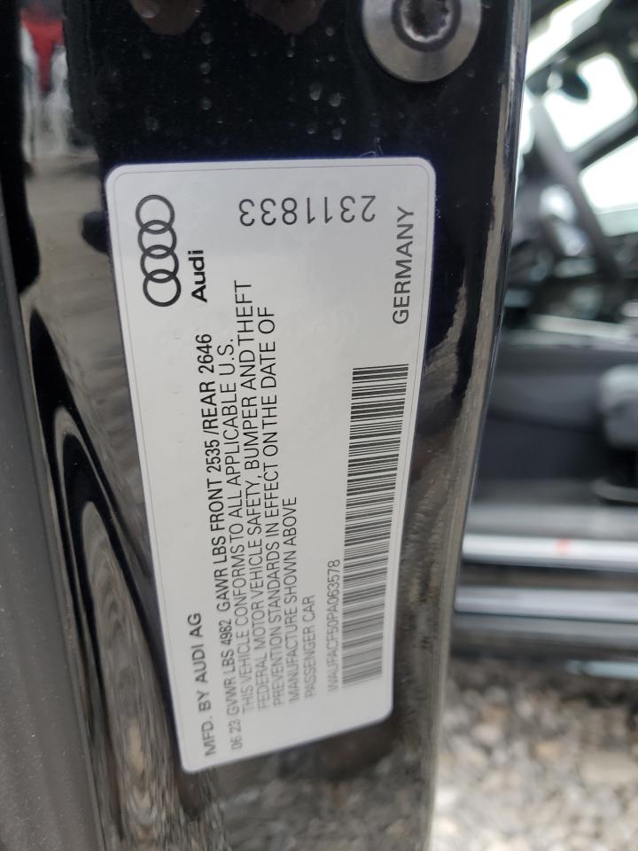 2023 AUDI A5 PREMIUM PLUS 45 VIN:WAUFACF50PA063578