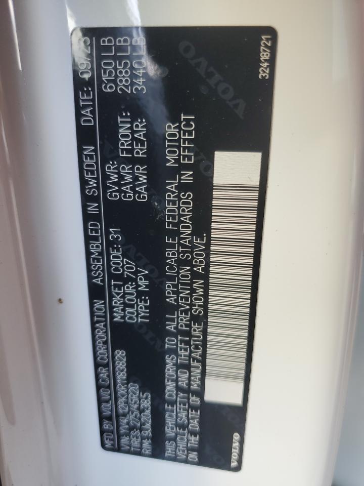 2024 VOLVO XC90 CORE VIN:YV4L12PKXR1183828