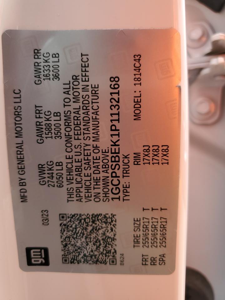 2023 CHEVROLET COLORADO VIN:1GCPSBEK1P1132168