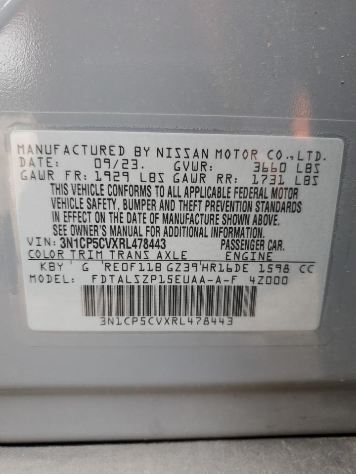 2024 NISSAN KICKS SV VIN:3N1CP5CVXRL478443