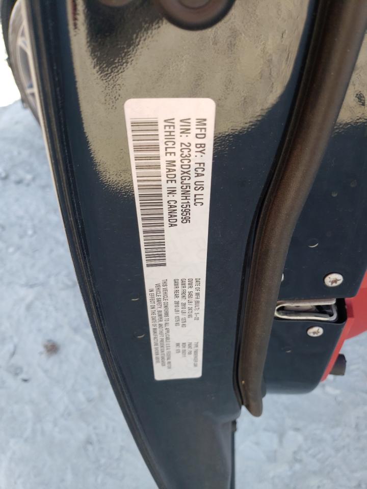 2022 DODGE CHARGER SCAT PACK VIN:2C3CDXGJ5NH159595