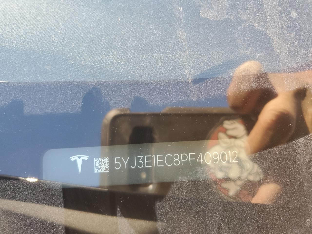 2023 TESLA MODEL 3 VIN:5YJ3E1EC8PF409012