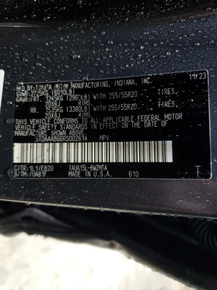 2024 LEXUS TX 350 BASE VIN:5TDAAAB66RS002614