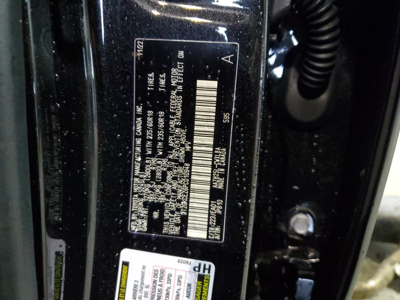 2023 LEXUS NX 350H VIN:2T2GKCEZ6PC010948