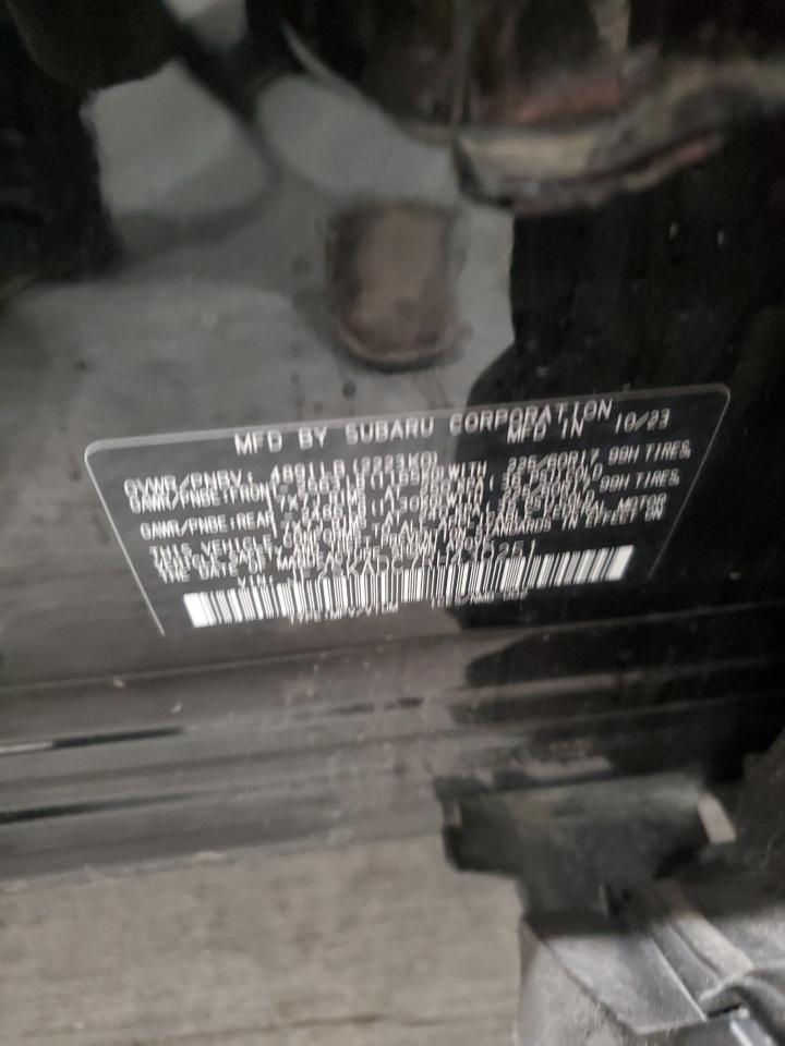 2024 SUBARU FORESTER PREMIUM VIN:JF2SKADC7RH430251