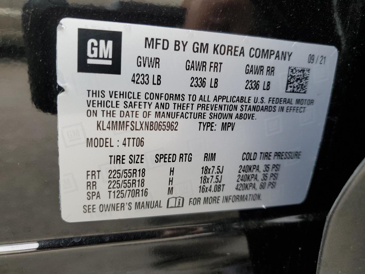 2022 BUICK ENCORE GX ESSENCE VIN:KL4MMFSLXNB065962