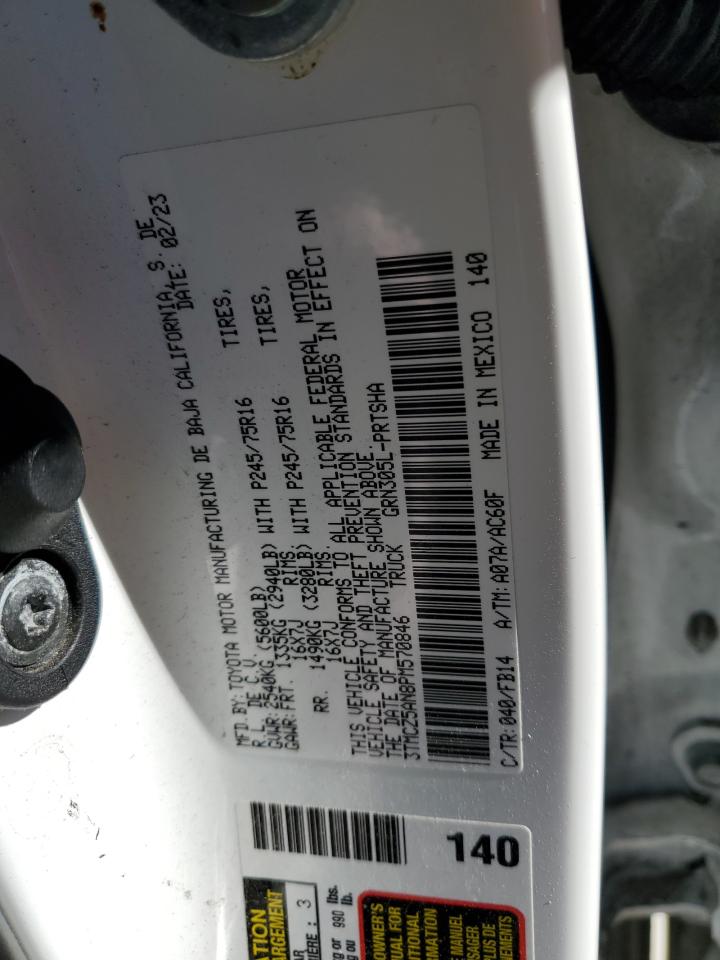 2023 TOYOTA TACOMA DOUBLE CAB VIN:3TMCZ5AN8PM570846
