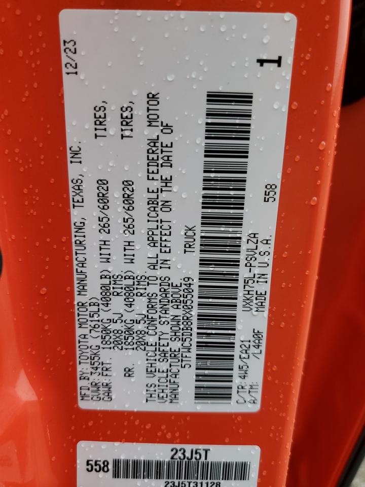 2024 TOYOTA TUNDRA CREWMAX LIMITED VIN:5TFWC5DB8RX055049