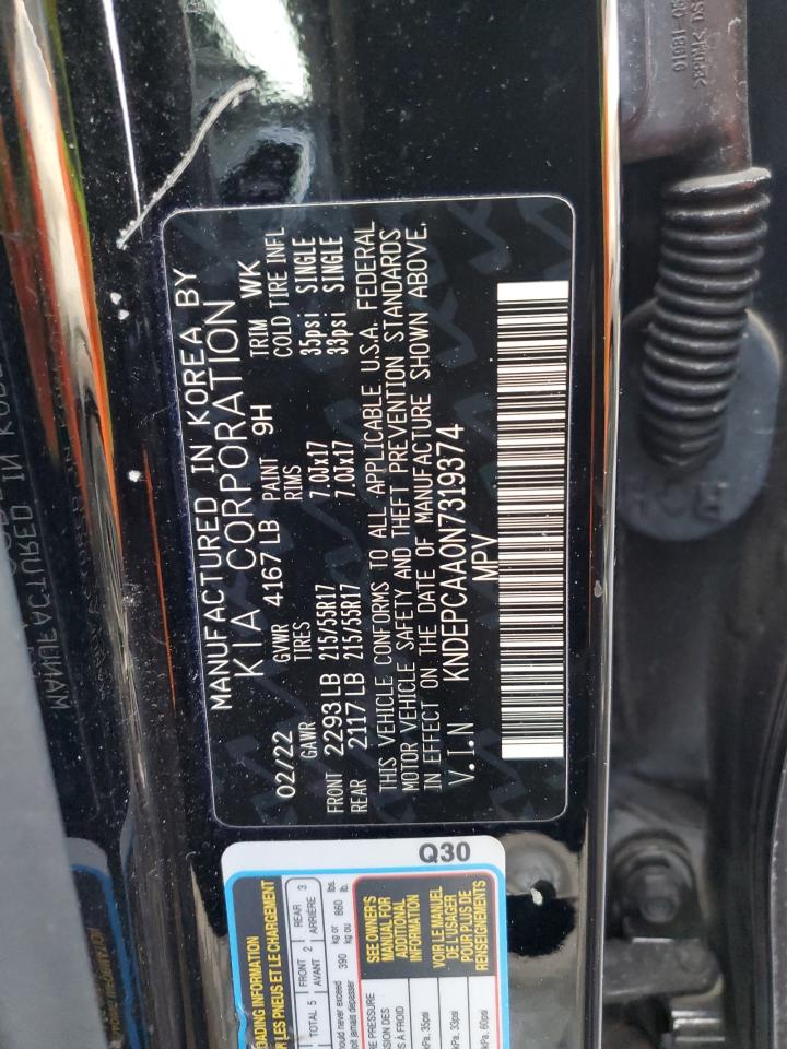 2022 KIA SELTOS LX VIN:ML32A3HJ2HH009965