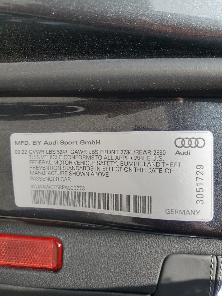 2023 AUDI RS5 VIN:WP0AA2A8XNS255297