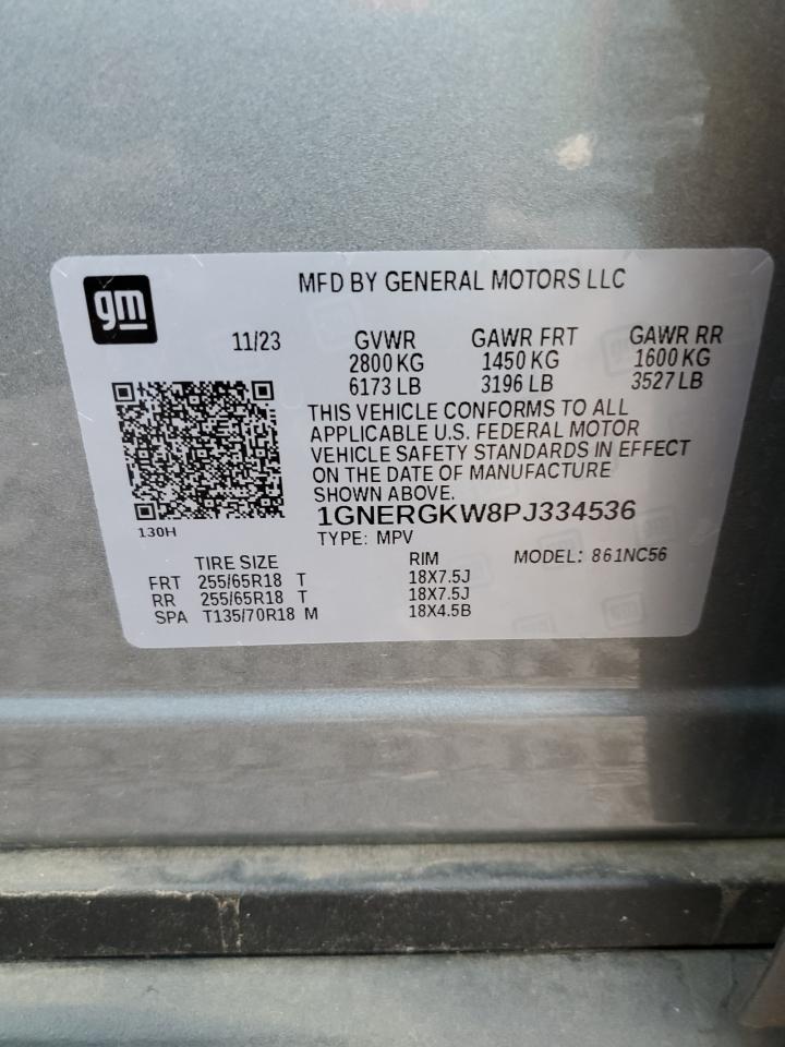 2023 CHEVROLET TRAVERSE LT VIN:1GNERGKW8PJ334536