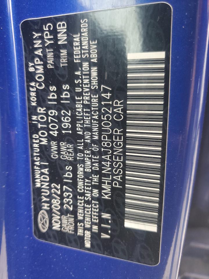 2023 HYUNDAI ELANTRA LIMITED VIN:KMHLN4AJ8PU052147