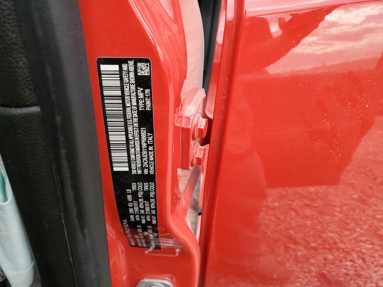 2022 JEEP RENEGADE LATITUDE VIN:ZACNJDB11NPN66621