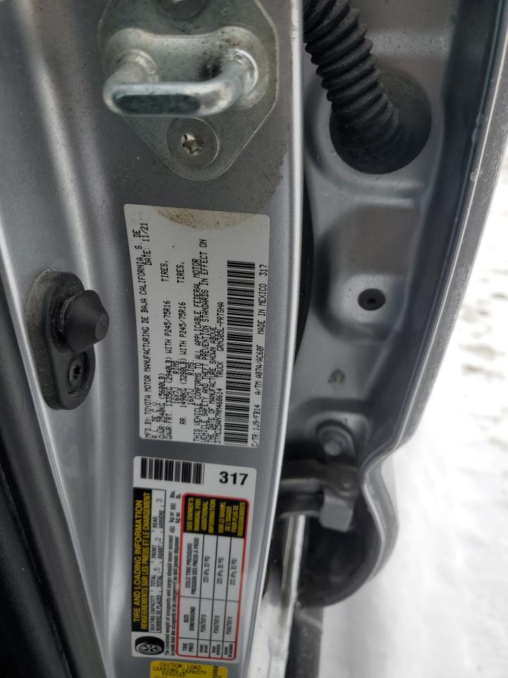 2022 TOYOTA TACOMA DOUBLE CAB VIN:3TMCZ5AN7NM468614