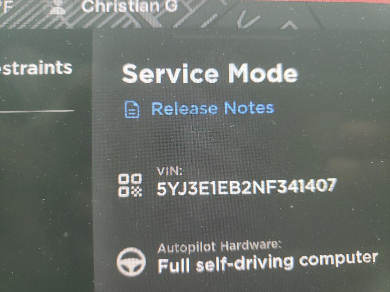 2022 TESLA MODEL 3 VIN:5YJ3E1EB2NF341407