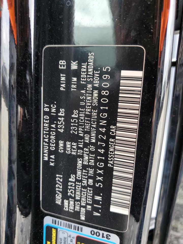 2022 KIA K5 LXS VIN:5XXG14J24NG108095