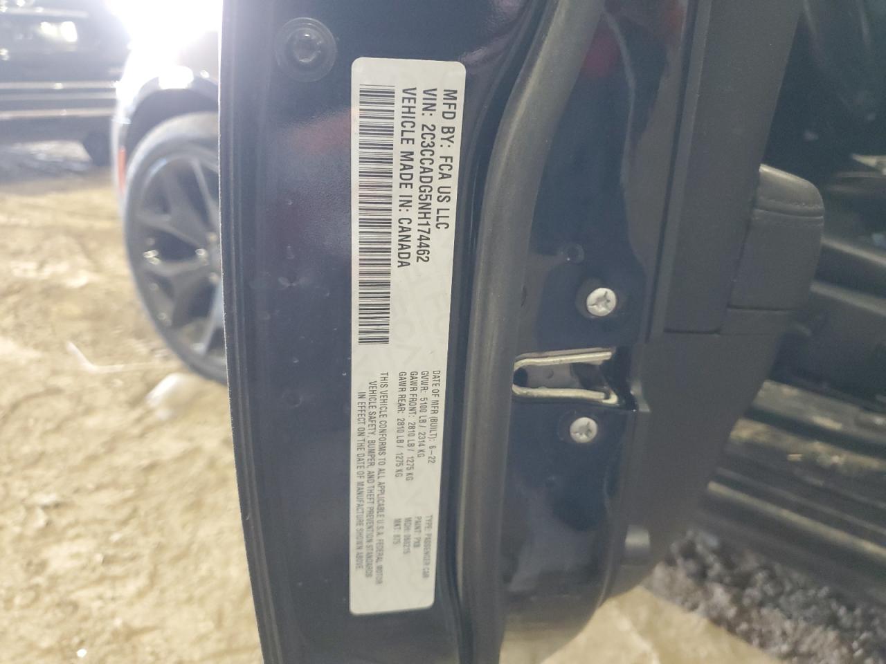 2022 CHRYSLER 300 TOURING L VIN:2C3CCADG5NH174462