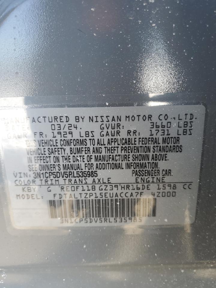 2024 NISSAN KICKS SR VIN:3N1CP5DV5RL535985