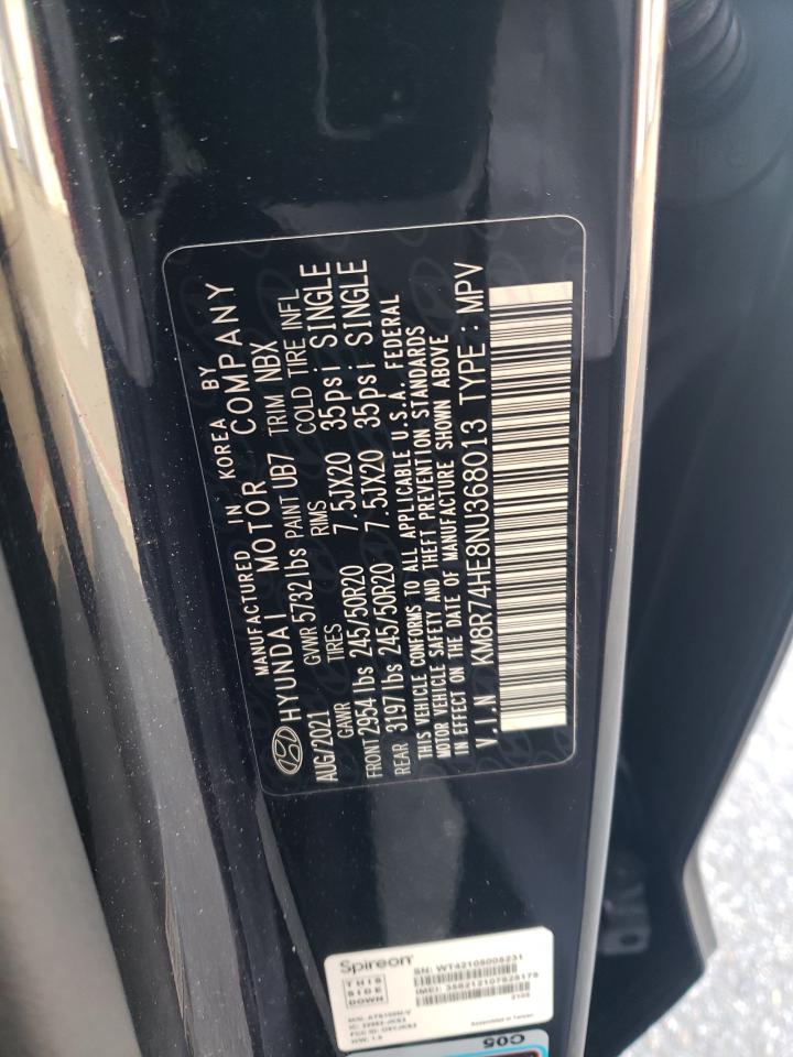 2022 HYUNDAI PALISADE CALLIGRAPHY VIN:KM8R74HE8NU368013