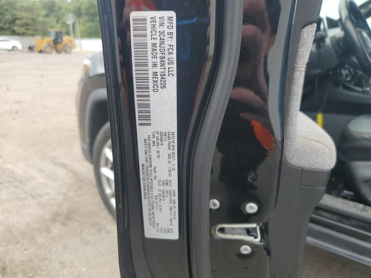 2022 JEEP COMPASS LATITUDE LUX VIN:3C4NJDFB4NT184226