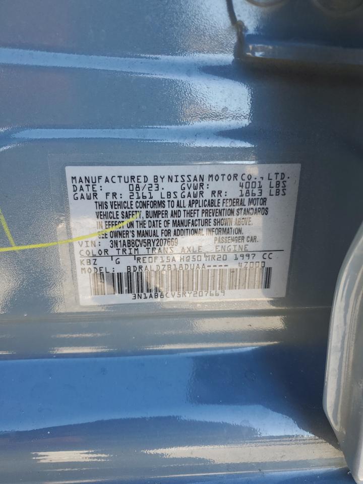 2024 NISSAN SENTRA SV VIN:3N1AB8CV5RY207669