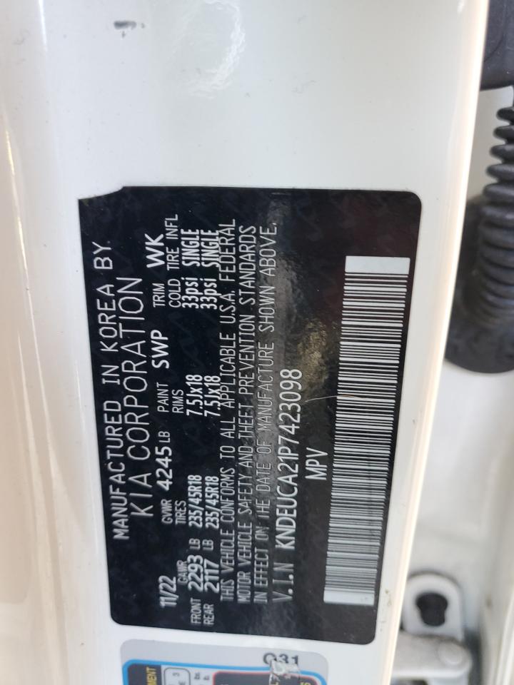 2023 KIA SELTOS NIGHTFALL VIN:KNDEUCA21P7423098