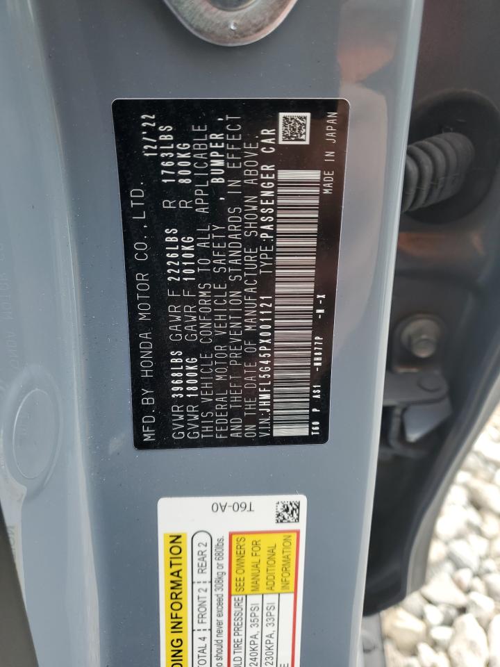 2023 HONDA CIVIC TYPE-R VIN:JHMFL5G45PX001121