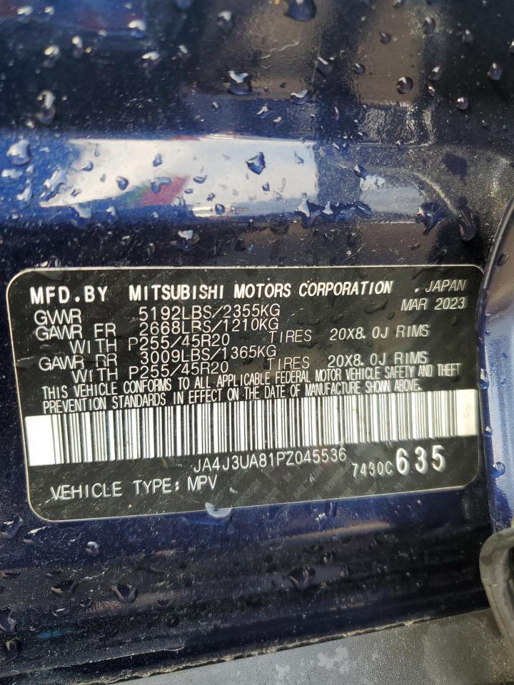 2023 MITSUBISHI OUTLANDER SE VIN:JA4J3UA81PZ045536