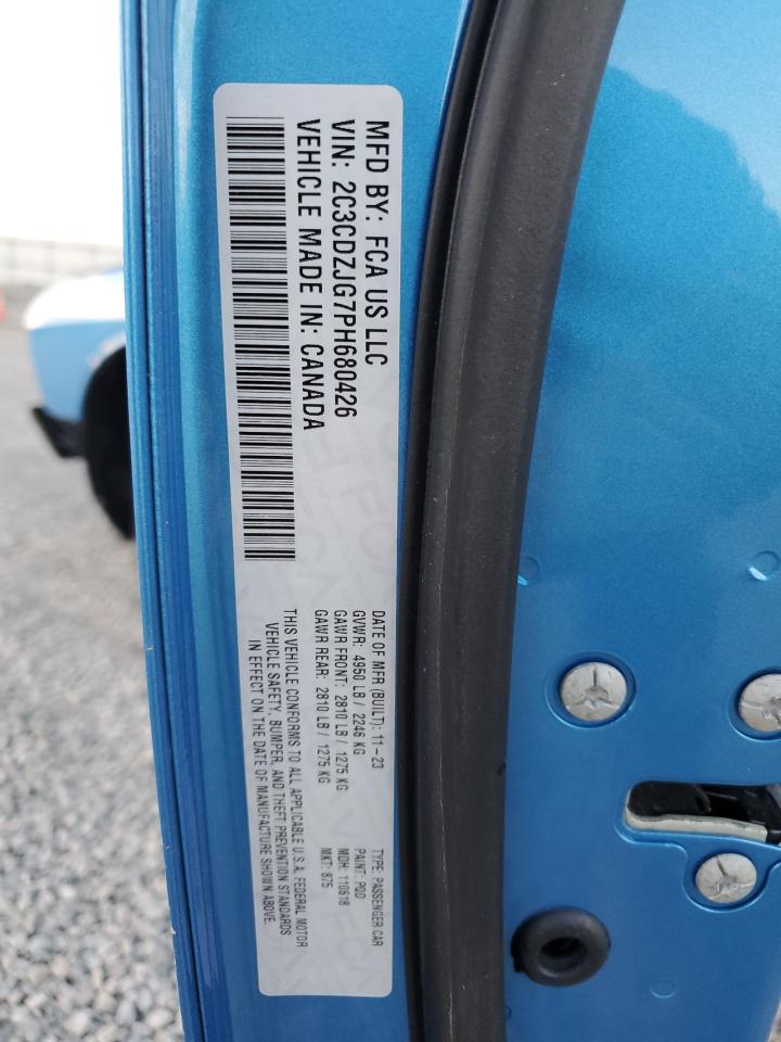 2023 DODGE CHALLENGER GT VIN:2C3CDZJG7PH680426