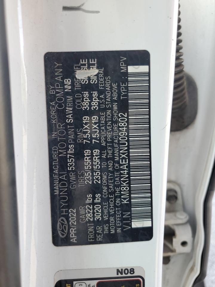 2022 HYUNDAI IONIQ 5 SEL VIN:KM8KN4AEXNU094802