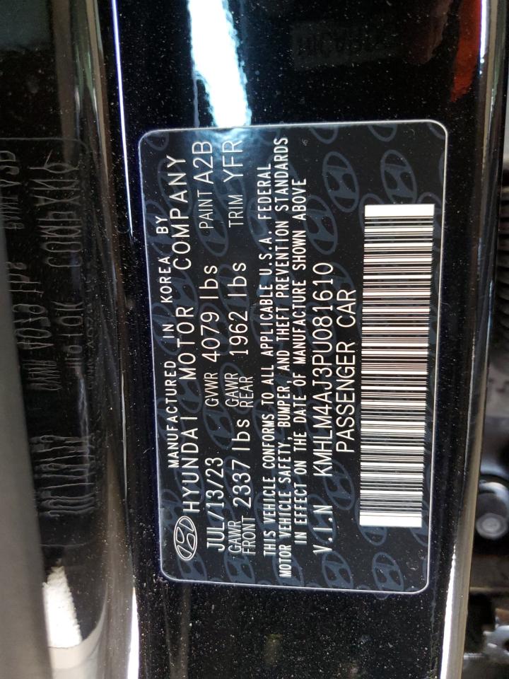 2023 HYUNDAI ELANTRA BLUE VIN:KMHLM4AJ3PU081610