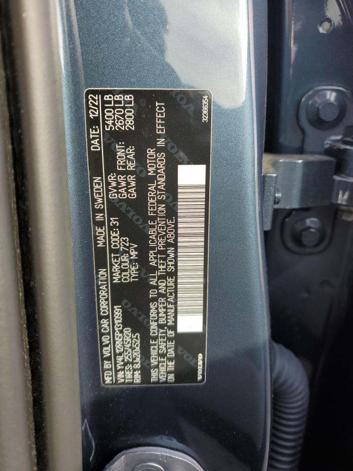 2023 VOLVO XC60 PLUS VIN:YV4L12RN5P1310991