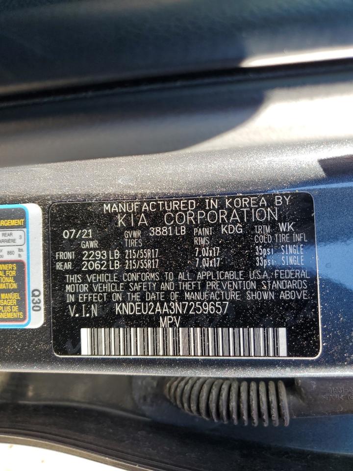 2022 KIA SELTOS S VIN:KNDEU2AA3N7259657