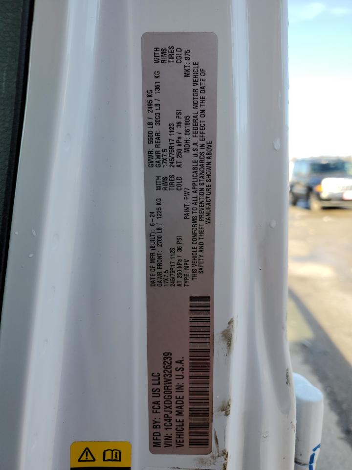 2024 JEEP WRANGLER SPORT VIN:1C4PJXDG0RW326239