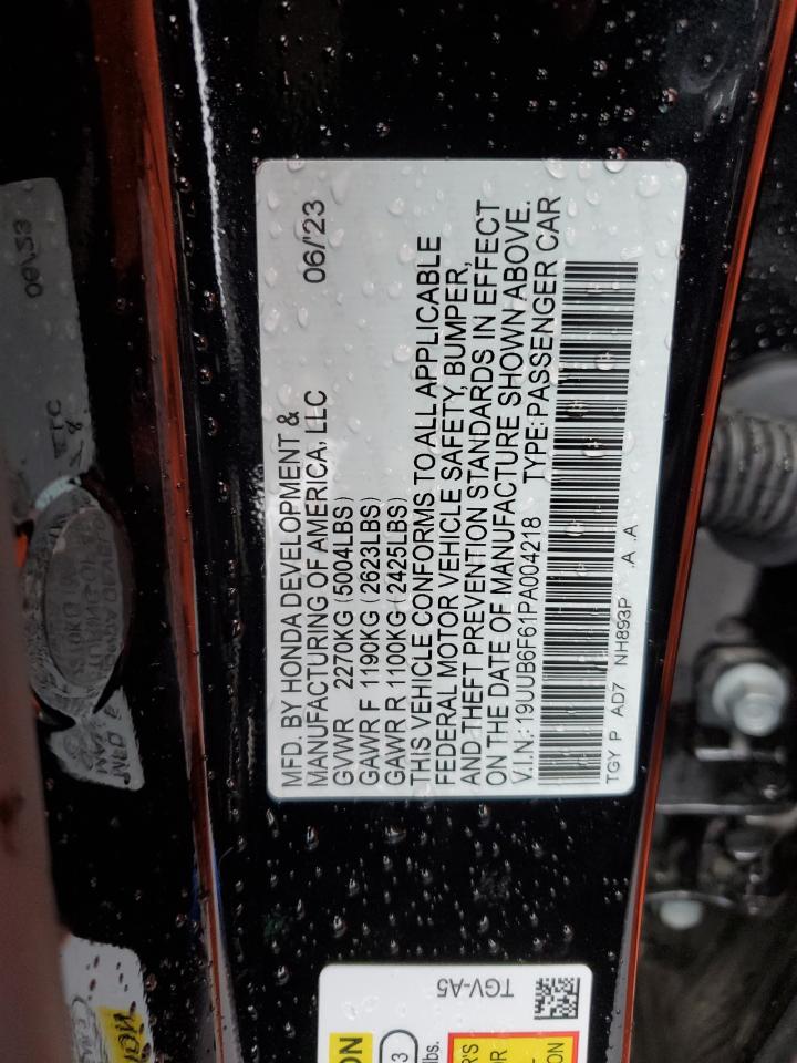 2023 ACURA TLX ADVANCE VIN:19UUB6F61PA004218