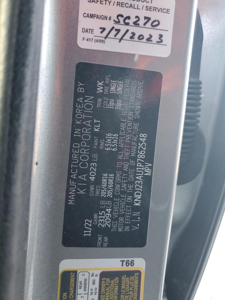 2023 KIA SOUL LX VIN:KNDJ23AU1P7862548