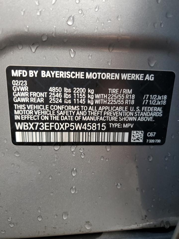 2023 BMW X1 XDRIVE28I VIN:WBX73EF0XP5W45815