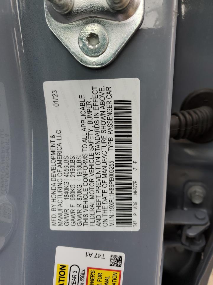 2023 HONDA CIVIC SPORT TOURING VIN:19XFL1H89PE003255