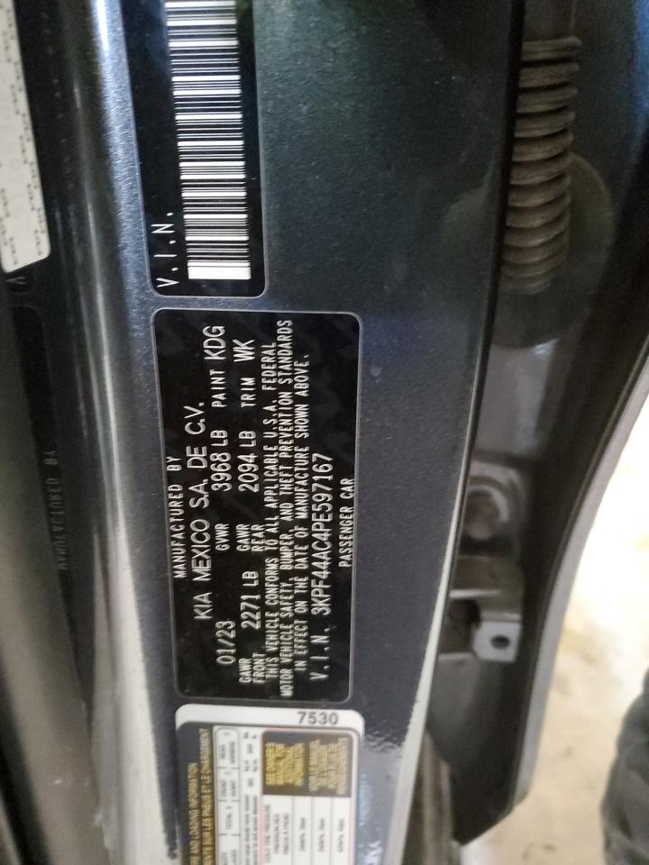 2023 KIA FORTE GT VIN:3KPF44AC4PE597167