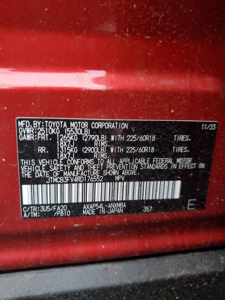 2024 TOYOTA RAV4 PRIME SE VIN:JTMCB3FV4RD176552