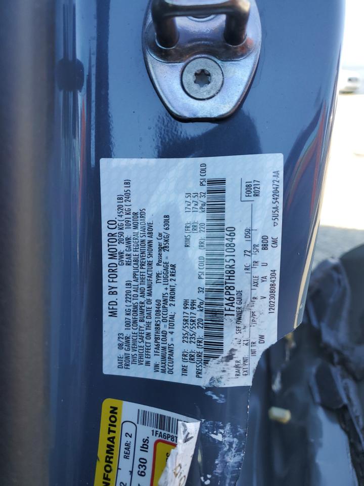 2024 FORD MUSTANG VIN:1FA6P8TH8R5108460