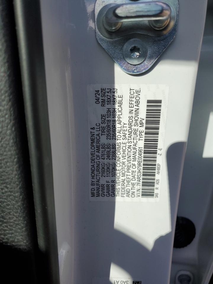2024 HONDA CR-V EXL VIN:7FARS3H79RE004961