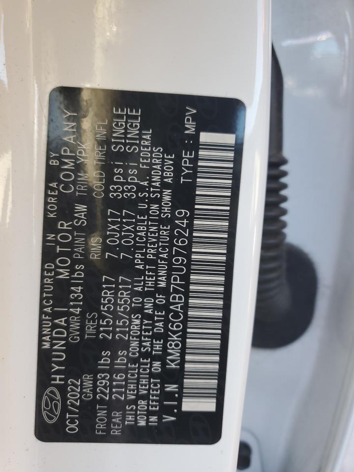 2023 HYUNDAI KONA SEL VIN:KM8K6CAB7PU976249