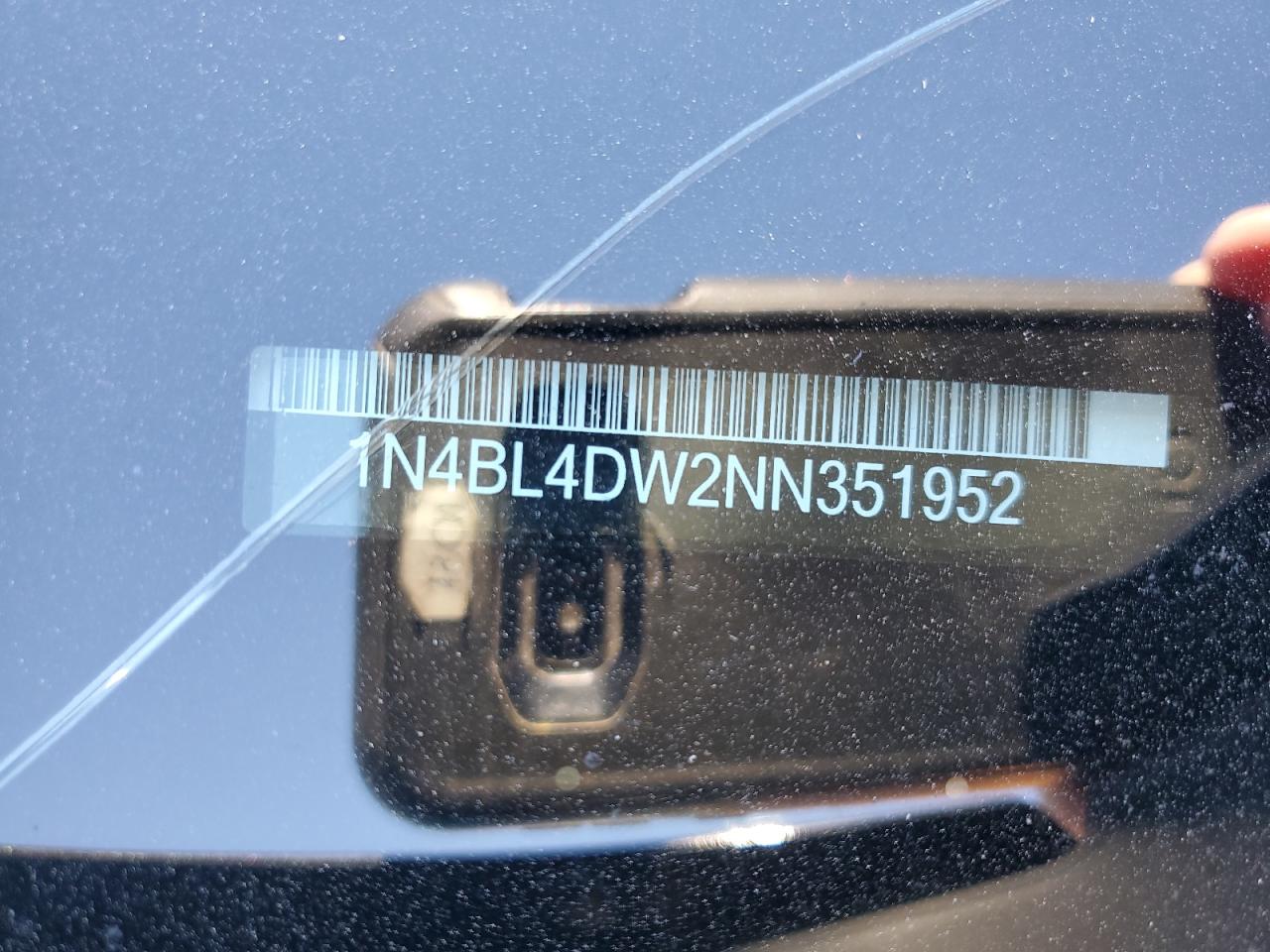 2022 NISSAN ALTIMA SV VIN:1N4BL4DW2NN351952