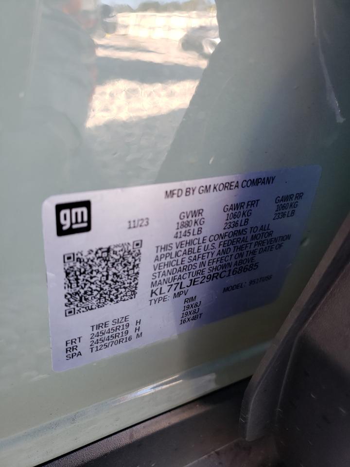 2024 CHEVROLET TRAX 2RS VIN:KL77LJE29RC168685