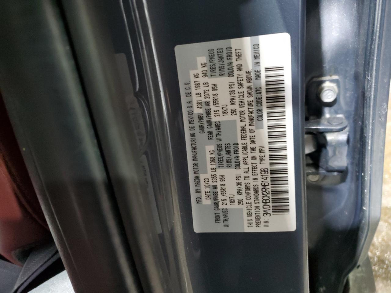 2024 MAZDA CX-30 PREFERRED VIN:3MVDMBCM2RM614198
